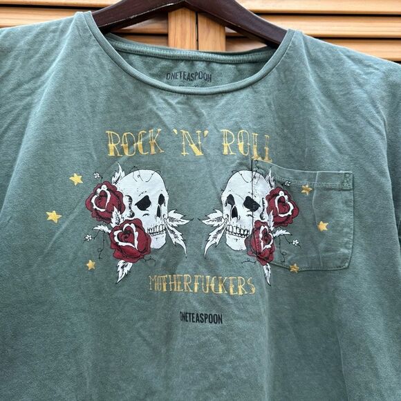 One teaspoon Green Graphic T-shirt size medium - Picture 3 of 6